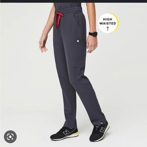 Figs Charcoal limited edition high waisted Yoga skinny scrub pants